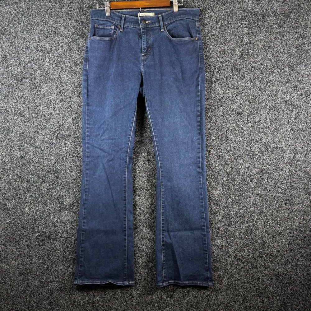 Levis Curvy Bootcut Jeans Womens 31 Dark‎ Wash Blue Denim Stretch
